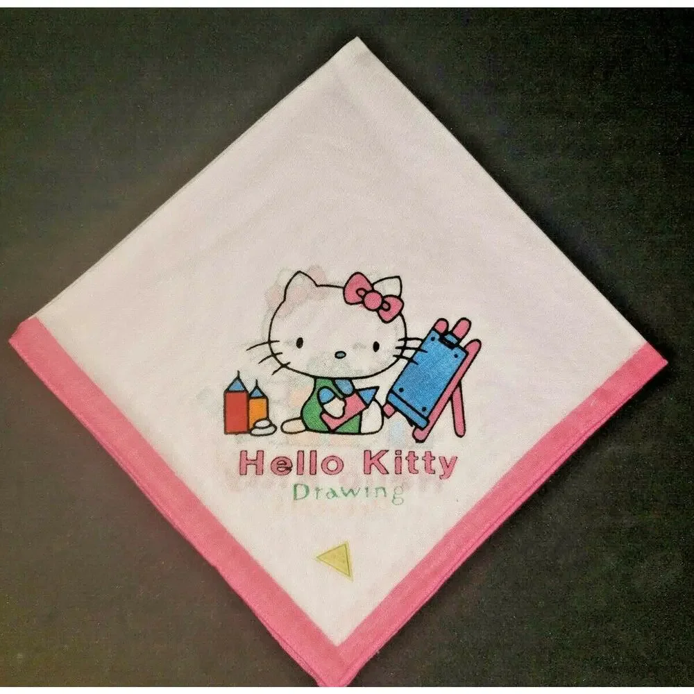 Vintage Hello Kitty Handkerchief New‎ Old Stock Pink
